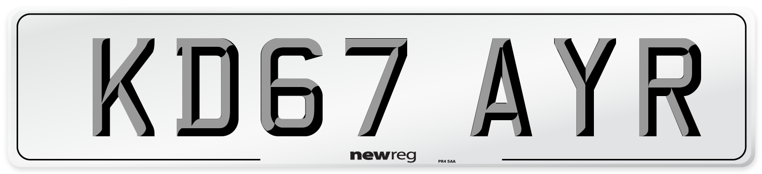 KD67 AYR Number Plate from New Reg